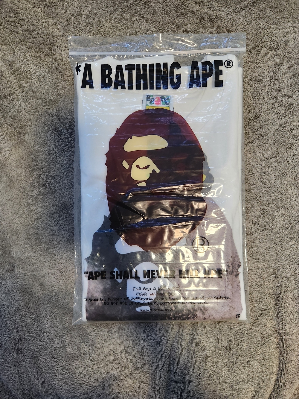 Kids Graphic Tee - White with Brown Ape Logo